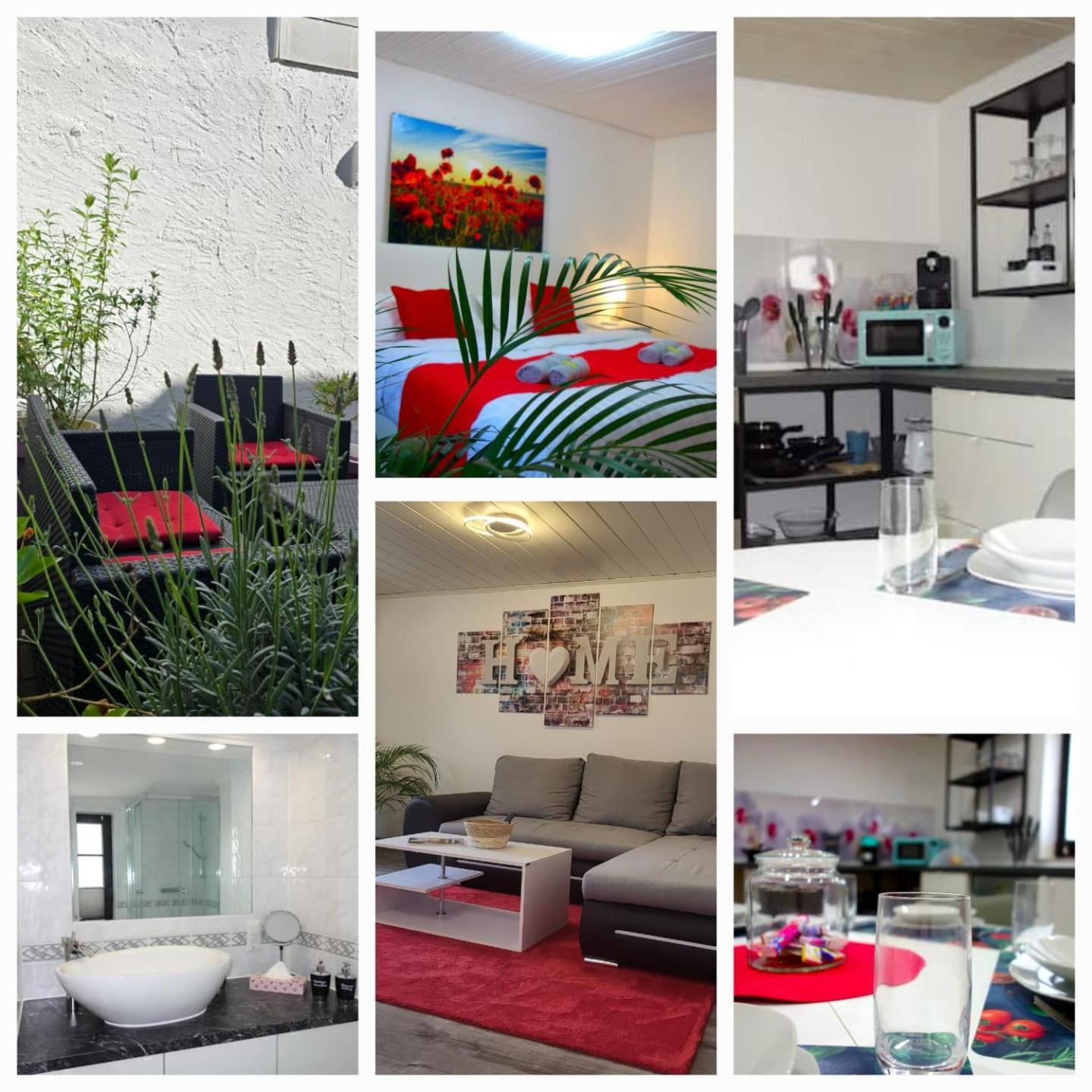 Happy-Homes Red - Up To 5 - Kueche - W-Lan - Netflix - Honig - Terrasse 알텐슈타트 외부 사진